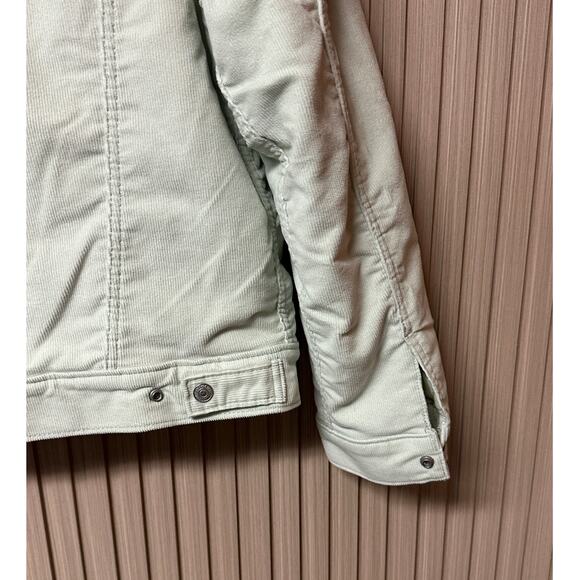 Levi’s Premium Ex-Boyfriend Corduroy Sherpa Trucker Jacket Women’s Size L - Picture 11 of 13